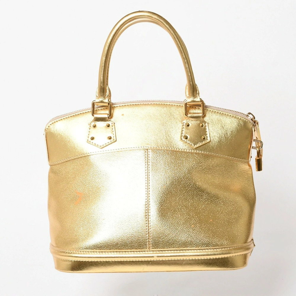 LOUIS VUITTON Lockit Suhali Handbag Silver